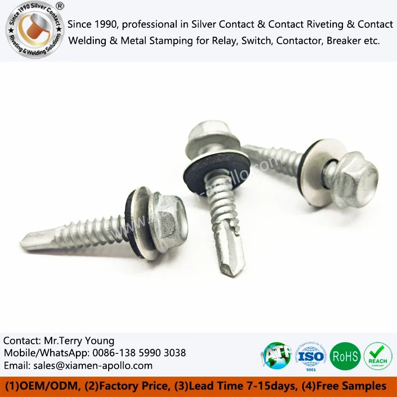 Hex Head Screws with Washers Attached Hex Head Screws with Washers Attached