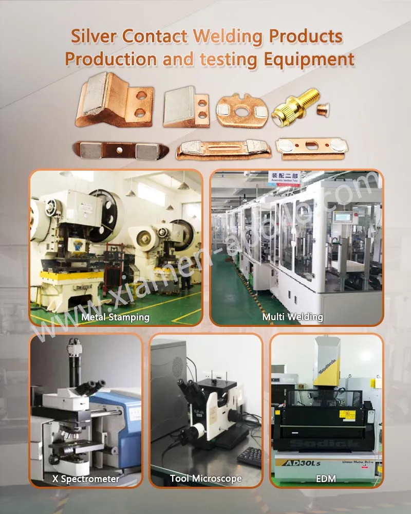 Brazed Silver Contacts Products Production and testing Equipment Brazed Silver Contacts Products Production and testing Equipment